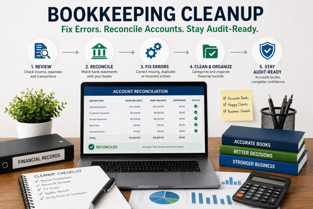 tax season bookkeeping cleanup