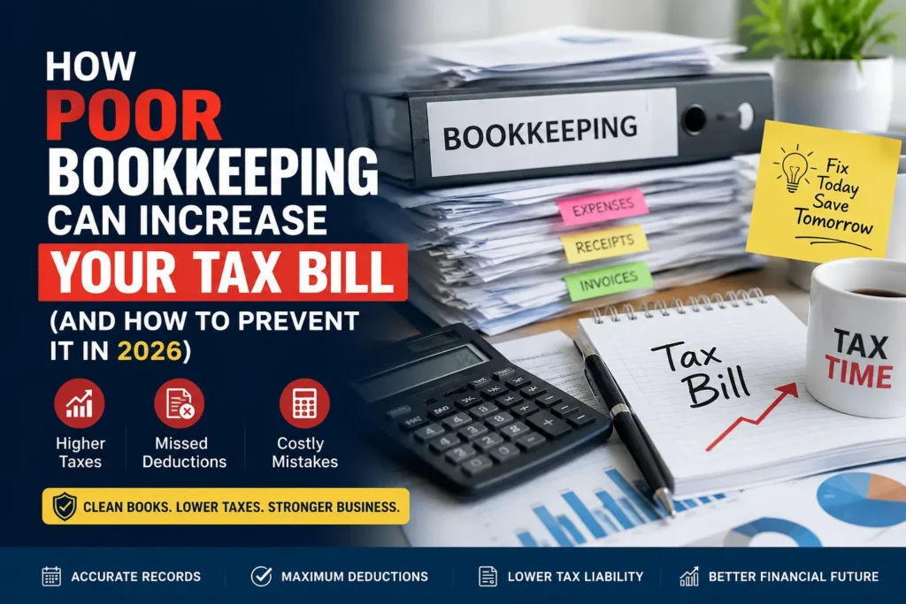 How Poor Bookkeeping Can Increase Your Tax Bill (And How to Prevent It in 2026)